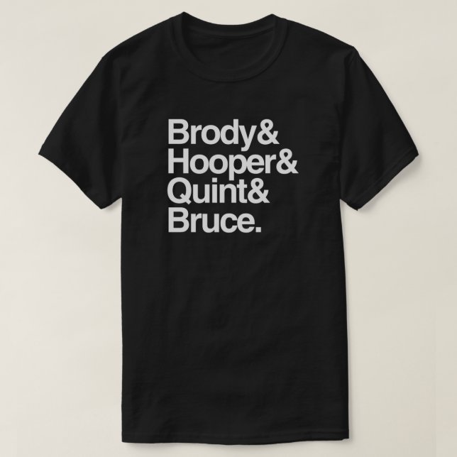 Camiseta Tubarão - Brody e Hooper e Quint e Bruce (Frente do Design)