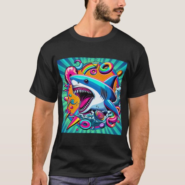 Camiseta Tubarão colorido (Frente)