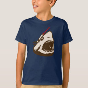Camiseta Tubarão com um raio laser de Frickin