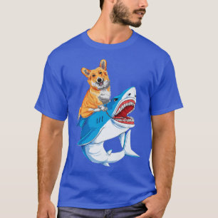 Camiseta Tubarão-Corgi, Presentes De Cães Para Pássaros-Cãe
