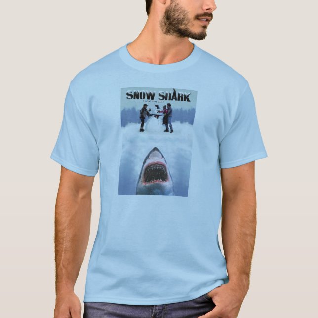 Camiseta Tubarão da neve - t-shirt da arte da provocação (Frente)