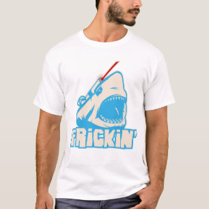 Camiseta Tubarão de Frickin com um raio laser de Frickin