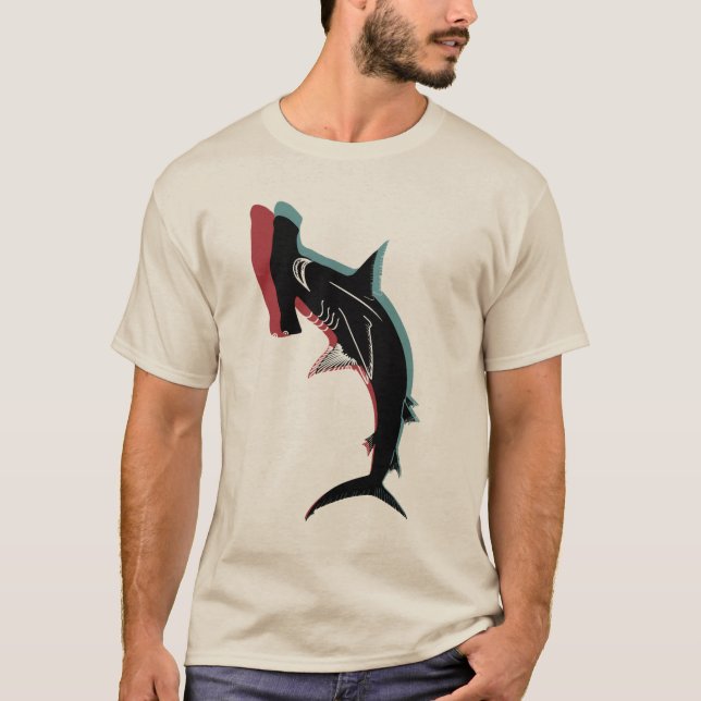 Camiseta tubarão de hammerhead (Frente)
