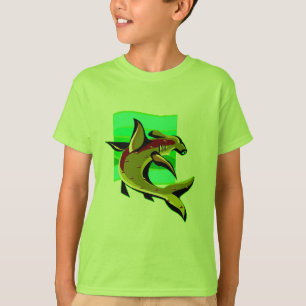 Camiseta Tubarão de Hammerhead verde