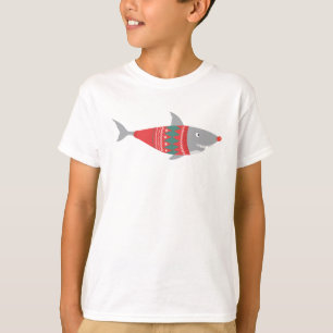 Camiseta Tubarão de Natal engraçado
