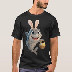 Camiseta Tubarão de Pijama de Páscoa
