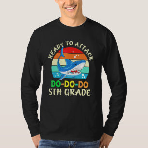 Camiseta Tubarão de volta à escola pronto para atacar 5