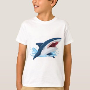 Camiseta tubarão desenho animado