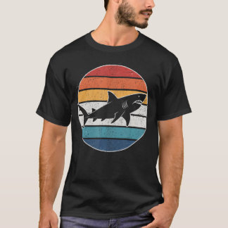 Camiseta Tubarão Divertido Retro de Mergulho Scuba Para