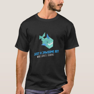 Camiseta Tubarão Diz Rapazes Apenas Um Garoto Jawsome Que A