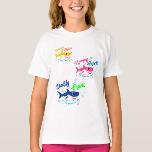 Camiseta Tubarão do bebê e família Doo Doo Doo