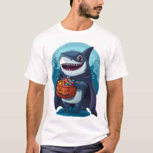 Camiseta Tubarão do Dia das Bruxas