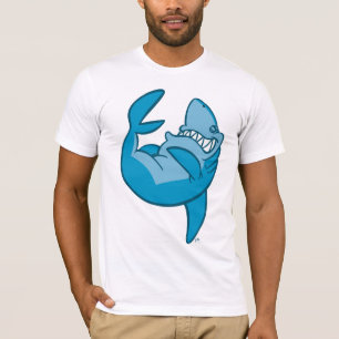 Camiseta Tubarão dos desenhos animados que rola o t-shirt
