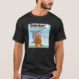 Camiseta Tubarão e Urso Engraçados Como Tubarão