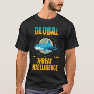 Camiseta Tubarão Engraçado Especialista em Segurança Cibern