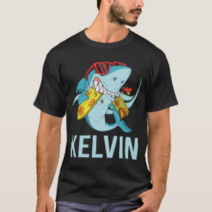 Camiseta Tubarão Engraçado - Kelvin Nome