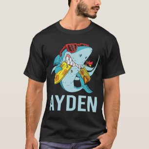 Camiseta Tubarão Engraçado - Nome Ayden
