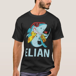 Camiseta Tubarão Engraçado - Nome Elian