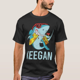 Camiseta Tubarão Engraçado - Nome Keegan