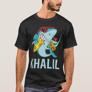 Camiseta Tubarão Engraçado - Nome Khalil
