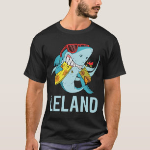 Camiseta Tubarão Engraçado - Nome Leland