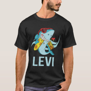 Camiseta Tubarão Engraçado - Nome Levi