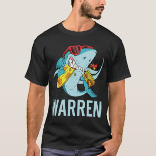 Camiseta Tubarão Engraçado - Nome Warren