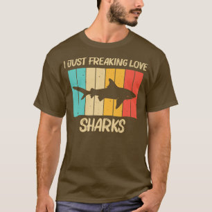 Camiseta Tubarão Engraçado Para Homens Tubarões-Tigre-Hamme