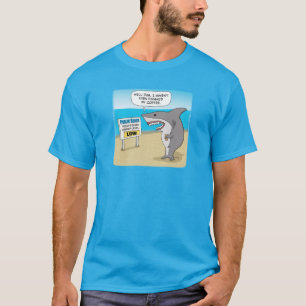 Camiseta Tubarão Engraçado Precisa De Café Antes Do Trab