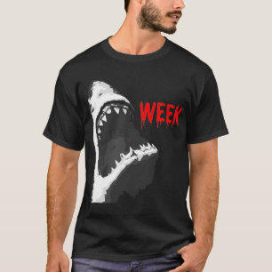 Camiseta Tubarão Engraçado, Semana Sangrenta, Abrindo den