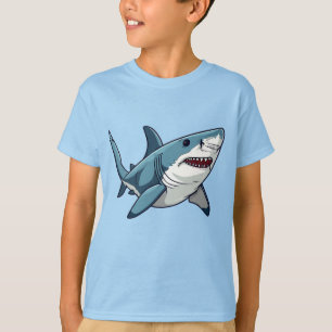 Camiseta Tubarão estilo desenho animado