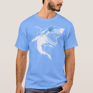 Camiseta Tubarão-Excelente-branco com tubarão-sol