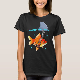 Camiseta Tubarão Falso Fim Funny Peixes Goldfish Animais Ma