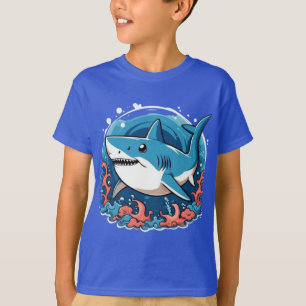 Camiseta Tubarão-gato saltando no oceano T-Shirt