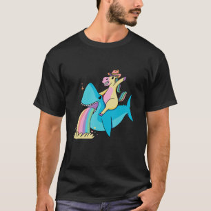 Camiseta Tubarão legal E Engraçado Do Unicórnio