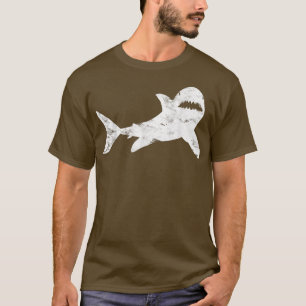 Camiseta Tubarão Legal em desgosto VintageShark Bite Tee
