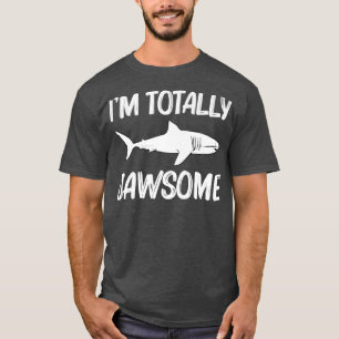 Camiseta Tubarão legal para homens Excelente branco Megalod