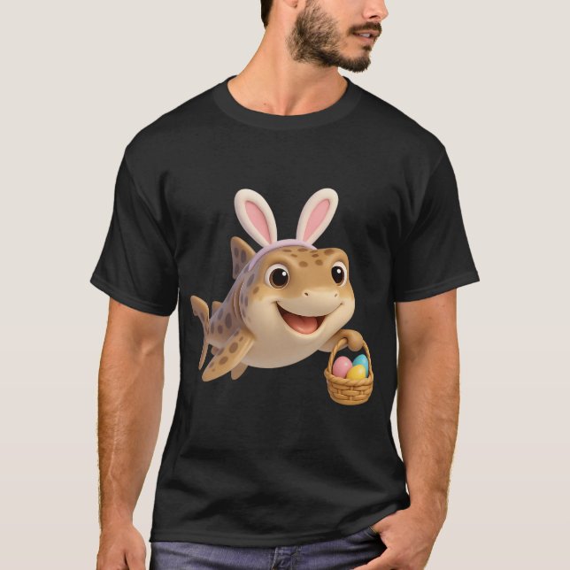 Camiseta Tubarão-leopardo da Páscoa (Frente)