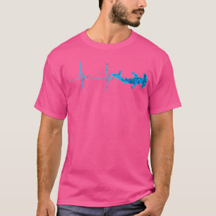 Camiseta Tubarão-martelo batimento cardíaco Ekg Pulso Peixe