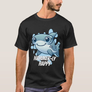 Camiseta Tubarão-martelo feliz à beça