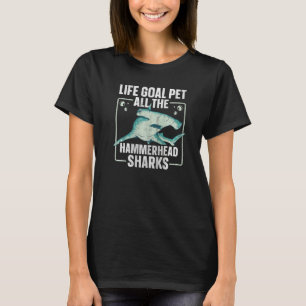 Camiseta Tubarão-martelo Mergulhando para um Tubarão-martel