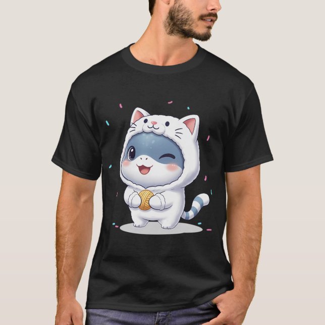 Camiseta Tubarão Meow (Frente)