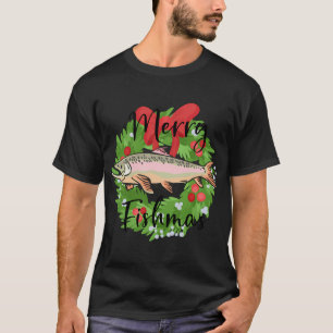 Camiseta Tubarão na pesca com vara de pescar