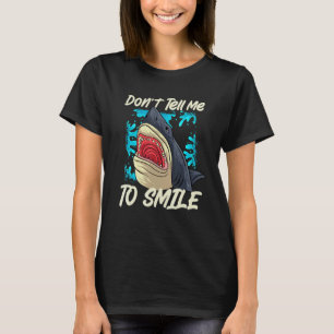 Camiseta Tubarão não me diga para sorrir biologia marinha