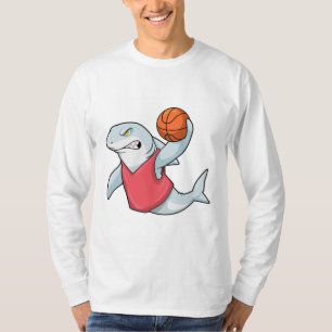 Camiseta Tubarão no Esporte com Basquete
