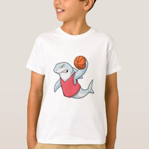 Camiseta Tubarão no Esporte com Basquete