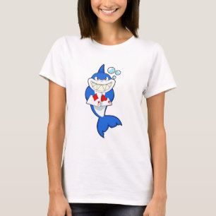 Camiseta Tubarão no Poker com cartões Poker