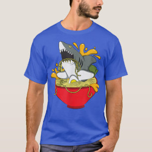 Camiseta tubarão no râmen - tubarão - ramen - humor - feto 
