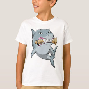 Camiseta Tubarão no Xadrez com Rei peça de Xadrez