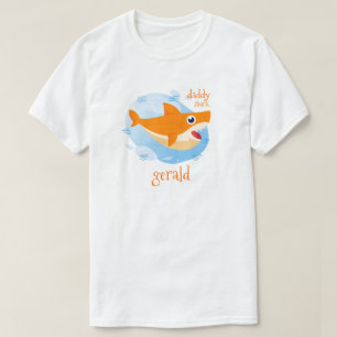 Camiseta Tubarão-Pai laranja